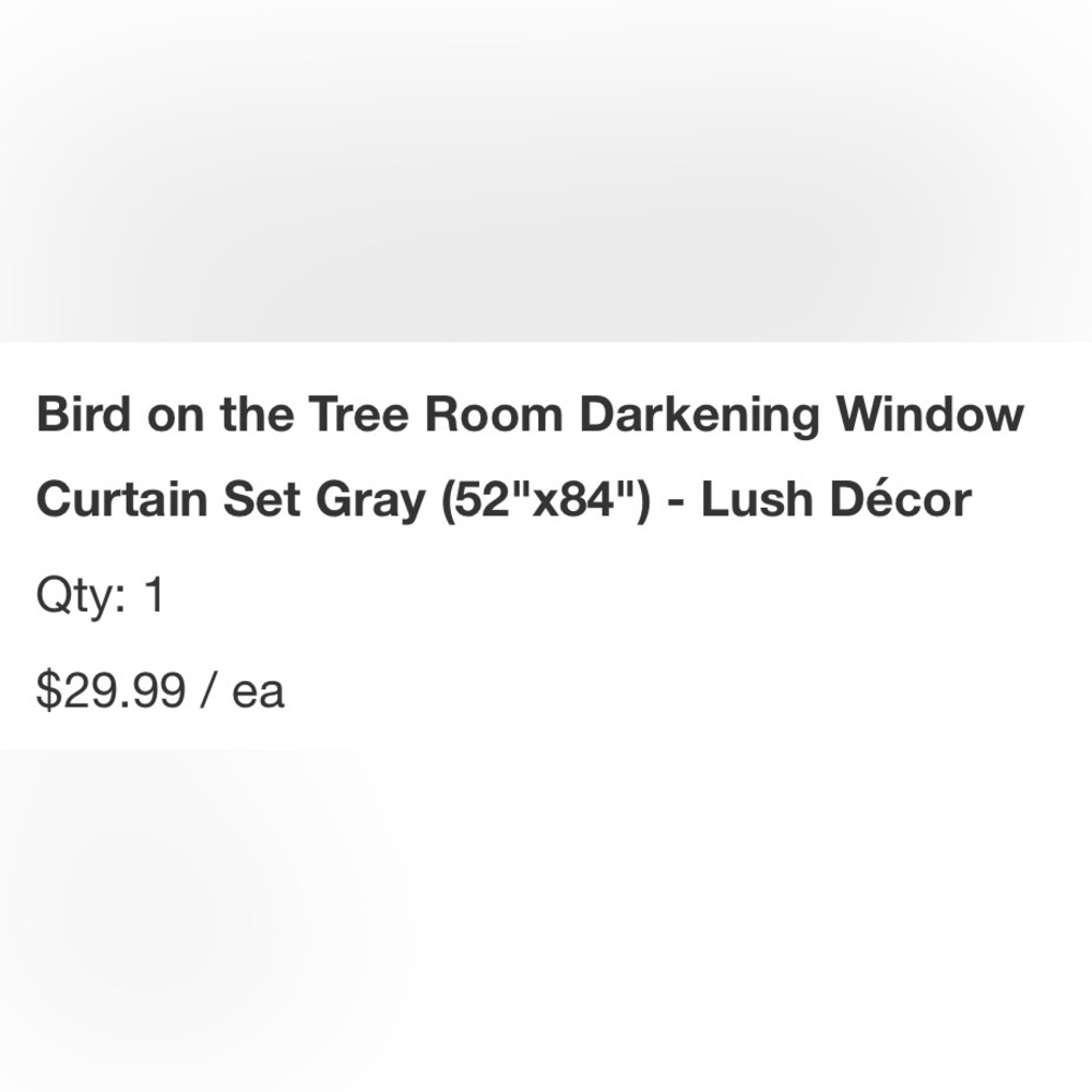 Bird on the Tree Pattern Gray Curtains - Picture 2 of 3